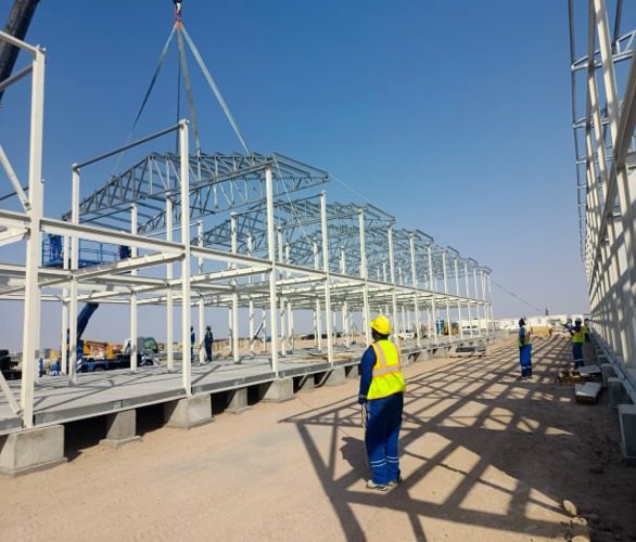 Steel frame installation